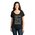 thumbnail image 2 of Thread Tank No Clue Women's Relaxed Slouchy Dolman T-Shirt Tee Heather Black 2X-Large, 2 of 4