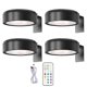 thumbnail image 1 of Wall-mounted wireless picture light with remote control, dimmable, battery-operated, adjustable 13-color RGB painting light black black black, 1 of 5