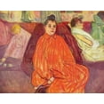 thumbnail image 2 of Toulouse-Lautrec, Henri de 14x12 White Modern Wood Framed Museum Art Print Titled - At the Salon, the Divan, 2 of 4