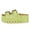 Green, variant on Women Double Buckle Strap Mid Heeled Mules Rivets Platform Slip On Open Toe Slippers Shopping Prom Dressy Shoes Size 7.5 Green