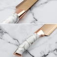 thumbnail image 4 of Champagne Gold Kitchen Knife Set Knives Set with Acrylic Block, 6 Pieces Sharp Knife Set, Stainless Steel Beautiful White Marbling Handle Champagne Gold Blade Knife, 4 of 9