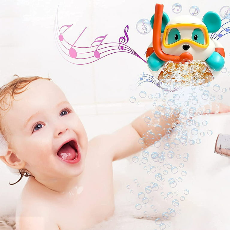 Baby Bath Toys, Bath Toys for Kids Ages 1-3, Bath Bubble Maker Machine, Kids Bubble Bath Toy with Shower Head, Cute Bath Toys Bathtub Toys, Great