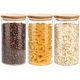 thumbnail image 1 of Set de 3 frascos redondos para almacenamiento de alimentos VIEWELLD de vidrio, 1.5 cuartos de galón, 1 of 6