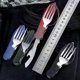 thumbnail image 3 of Stainless Steel 4-in-1 Portable Camping Cutlery Set with Foldable Knife Fork Spoon and Bottle Opener for Travel Dinnerware, 3 of 5