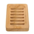 thumbnail image 3 of Raindrops Wood Soap Tray For Bathroom Soap Holder Teak Wood 1Set, 3 of 8