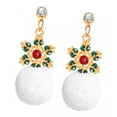 thumbnail image 1 of Pendientes Navideños Fernando Joyería Navideña Para Niñas Y Mujeres Colgantes Pompón de Nieve 1pcs, 1 of 8