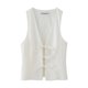 thumbnail image 2 of Camisetas sin mangas con lazo y cordones para mujer, estilo vintage, con escote en V y sin mangas, elegantes, a la moda, 2 of 5
