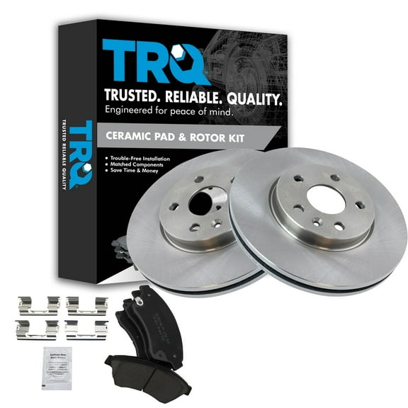 TRQ Front Brake Pad & Rotor Kit Brake Pads Brake Rotor Ceramic Fits Select 2011-2015 Chevrolet Cruze 2016 Cruze Limited 2012-2017 Sonic