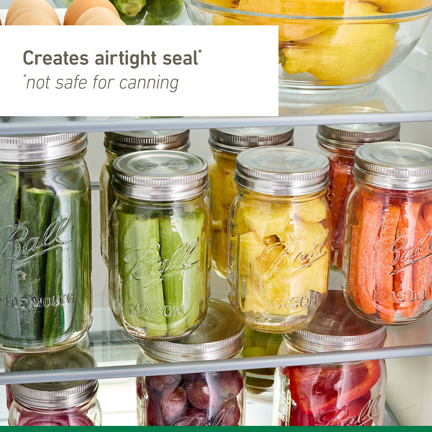 (12 pack) Ball 3-Pack Stainless Steel Mason Jar Lids - Regular Mouth, One-Piece Reusable Canning Jar Lids for Meal Prep and Pantry Storage, Fits Ball Regular Mouth Mason Jars