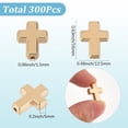 thumbnail image 2 of 1 Box 300Pcs Bulk Beads Gold Crucifix Bead CCB Plastic Small Mini Charms Pendant Big Hole Christian Loose Spacers Bulk, 2 of 7