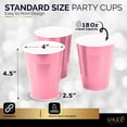 thumbnail image 6 of Amcrate Spark Settings Party Strong and Sturdy Disposable Plastic Cups, 18 oz, Pink, 50 Pack, 6 of 6