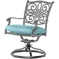 thumbnail image 4 of Hanover Traditions 7-Piece Dining Set in Blue with 4 Stationary Chairs, 2 Swivel Rockers and a 38"x72" Dining Table in a Gray Finish, 4 of 7