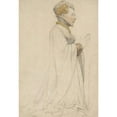 thumbnail image 3 of Hans Holbein The Younger 14x18 Black Modern Framed Museum Art Print Titled - Jeanne De Boulogne, Duchess of Berry (1523-24), 3 of 5