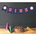 thumbnail image 2 of Inkdotpot I Am NinePaper Pennant BannerFor Boy Happy Birthday Sign BaseballBirthday Party Decorations, 2 of 4