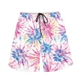 thumbnail image 3 of Binienty Men's Board Shorts Beach Swim Trunks With Tie Dye Design - Breathable Quick Dry Wear for Summer Surfing and Vacation, 3 of 9