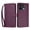 YB02, variant on Lucky Clover Wallet Phone Case for UMIDIGI Note 100, 9 Card Slots Flip PU Leather Folio Cover with Hand Strap Kickstand Shockproof Protective Cash Pocket Phone Purse Case.B02Violet