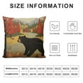 thumbnail image 5 of COMIO  Throw Pillow Cover for Women/Men, Short Plush Pillow Case Cushion Cover for Home Sofa Couch Living Room Car Decor Rustic Lodge Bear Moose Deer, 5 of 5