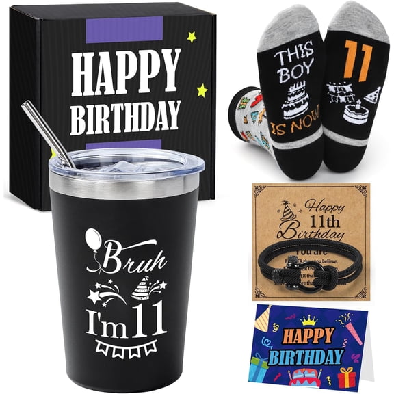 11 Year Old Boy Birthday Gift Ideas, Unique Funny Gift Set for 11th Teenage Boys, Eleven Year Old Gifts ideas for Boys Son Grandson Nephew Friend