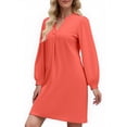 thumbnail image 5 of UVN Dresses for Women Long Sleeve V Neck Dress Fall Casual Midi Dress, 5 of 10