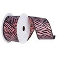thumbnail image 5 of Vickerman 4" x 10yd Red Lame Velvet Black Zebra Ribbon, 5 of 6
