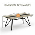 thumbnail image 3 of Dining Table for 6-8 People,71" Large Wooden Kitchen Table with Sturdy Metal Frame,Modern Rectangular Dinner Table for Dining Room, Kitchen,Grey, 3 of 7