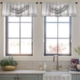 thumbnail image 4 of LALILO Kitchen Curtain Valance Heart Disco Ball Gray Rod Pocket Window Curtain 52"x 18" Set of 2, 4 of 6