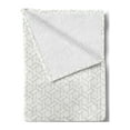 thumbnail image 2 of Abstract Soft Flannel Fleece Blanket, Geometric Modern Interlocking Hexagonal and Rectangular Minimalist Art Deco, Cozy Plush for Indoor and Outdoor Use, 60" x 80", Sand Brown White, by Ambesonne, 2 of 5