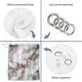 thumbnail image 3 of Marble White Yellow Shower Curtain Set - Extra Long 72" x 96" Washable Bathtub Curtain with 12 Hooks, Modern Art Ink Painting Waterproof Fabric Stall Shower Curtains for Bathroom/Bathtub Décor, 3 of 6