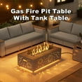 thumbnail image 5 of Evita 42" Propane Fire Pit Table for Outdoor 50,000 BTU Gas Fire Pits with Lid ,Glass stone,Tank Cover, 5 of 9