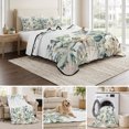 thumbnail image 6 of Full Quilt Set 78''x90'', Sage Green Ocean Lightweight Summer Bedspread Coverlet Set with 2 Pillow Shams, Coastal Eucalyptus Starfish Shell Breathable All Season Quilt Bedding for Bedroom/Guest Room, 6 of 9