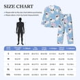 thumbnail image 2 of Mens Pajamas Set, Cute French Bulldog Flowers Button Down Long Sleeve Loungewear Sleepwear Pjs sets for Men, 2 of 5