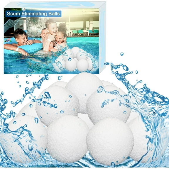 Reusable Scum Eliminating Sponge Balls,Washable Oil Absorbing Floating Pool Filter Ball for Cleaning Hot Tubs Bath Center Bathtubs Slime and Grime
