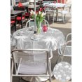 thumbnail image 5 of Outdoor Tablecloths with Umbrella Hole & Zipper, Tropical Palm Tree Round Tablecloth 54 Inch, Gray White Plants Coastal Leaf Beach Waterproof Table Cloth, Patio/Pool/Picnic Table Covers, 5 of 8
