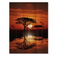thumbnail image 3 of Designart "Global Traditions Savannah Dusk" African American Print on Natural Pine Wood, 3 of 5