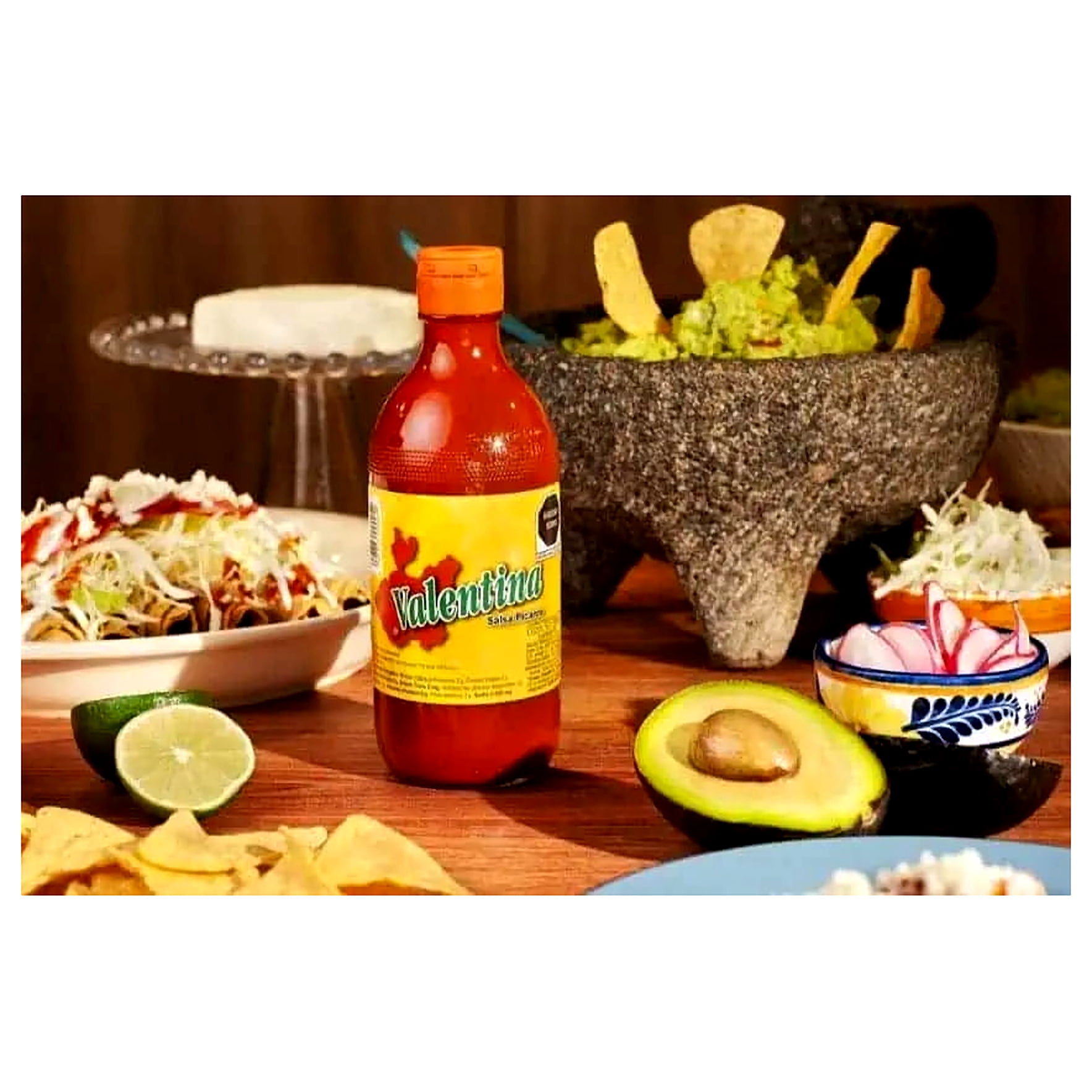 Valentina Mexican Hot Sauce Picante Salsa Seasoning Salt Spice Mix, 0.3 oz. per Punch (Pack of 100)