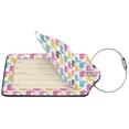 thumbnail image 2 of Naloa Colorful Rabbit Luggage Tag for Suitcase Leather Baggage Tag with Stainless Steel Loop Privacy Cover for Women Men Girls-4 PCS, 2 of 5