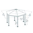 thumbnail image 2 of Canopia by Palram Roma 12 ft. x 14 ft. Gazebo Kit - Grey, 2 of 9