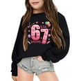 thumbnail image 4 of Kids Girl Sweatshirt Valentines Day 6 7 Meme Novelty Six Seven Sweatshirt for Girls Long Sleeve Pullover Sweatshirt Fall Clothes 4-5 Years Old Girl Clothes, 4 of 5