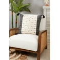 thumbnail image 3 of Saro Lifestyle Tassel Trim Stripe Throw Pillow Cover, 3 of 3