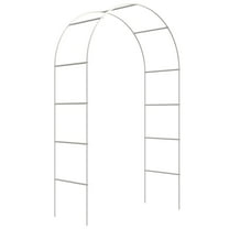 QCQHDU Garden Arch 7.8' Black Iron Arbor, Easy Assembly