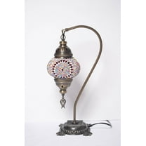 Kafthan - Swan Neck Mosaic Lamp - Desk, Table, Bedside Handmade Vintage Lamp - Handcrafted, Multicolor