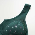 thumbnail image 5 of Sakmal Full Coverage Women's Wireless Bras Front Closure Green Bralette Soft Cup Ladies Bras 4X, 5 of 5