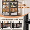 thumbnail image 6 of Garage Storage Shelves, 4 Tier Adjustable Steel Storage Shelves, Heavy Duty Metal Shelving Unit, 10 Mins Quick Assembly Storage Rack for Kitchen Garage Pantry Office Organization, 14"D x 24"W x 54"H, 6 of 8