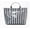 Black White, variant on Large Striped Vinyl Tote Beach Pool Bag Waterproof Lightweight (Fuchsia Orange)