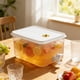 thumbnail image 2 of Dispensador de agua fría para refrigerador, jarra de agua aislada de 1 galón con grifo, dispensador de bebidas de plástico para agua con limón, té helado, café frío, dispensador de bebidas portátil, 2 of 5