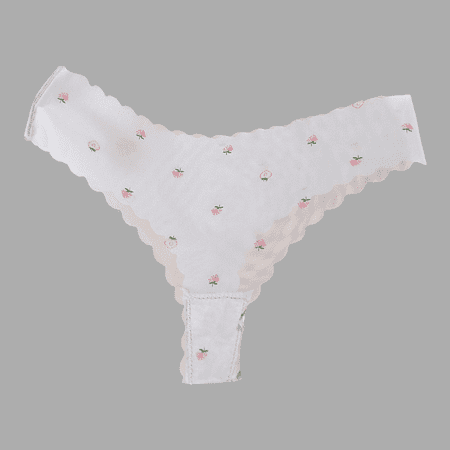 Fulorrnie Underwear for Women High Waisted Seamless Thong No Show Panty Elastic Waist Waistband Comfort Panties  Blue  L