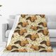 thumbnail image 1 of Fotbe Cute Squirrel with Green Leaves Manta de Franela Acolchonada con Estampado, Súper Suave y Esponjosa, Extra Grande para Sofá, Cama, Uso Todo el Año-60"x50", 1 of 7