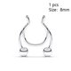 thumbnail image 1 of 2021 Piercing falso magnético para la nariz, Piercing para la nariz, aro para el tabique, anillos para mujeres y niñas, Piercing para el cuerpo de acero inoxidable, joyería Gao Jinjia LED, 1 of 2