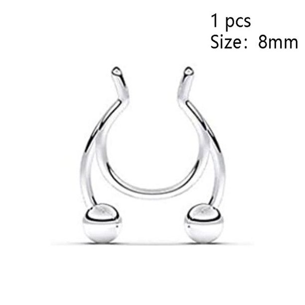 2021 Piercing falso magnético para la nariz, Piercing para la nariz, aro para el tabique, anillos para mujeres y niñas, Piercing para el cuerpo de acero inoxidable, joyería Gao Jinjia LED