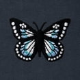 thumbnail image 2 of Dalix Butterfly Embroidery Relaxed Hoodie Soft Fleece Sweatshirt Fit Lounge Womens in Navy Blue S Small, 2 of 5